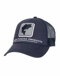 Simms Bass Icon Trucker Hat -fishing Sales 12211 865 bass icon trucker admiral steel f21 front 1680x 931ada45 d18d 4e02 be15 c45cc6ed3127