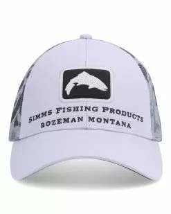 Simms Trout Icon Trucker Hats -fishing Sales 12226 1999 trout icon trucker tabletop s23 front 1680x 75639774 9173 443a 8879 ee91f1f05dee