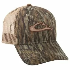 Drake Waterfowl Six Panel Camo Mesh Back Raised Logo Hat