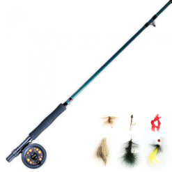 Zebco Martin Complete Fly Fishing Kit Combo Rod And Reel