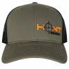 Hunt Monkey Embroidered Logo Hat -fishing Sales HM801 Embroidered Hat Loden Black Front