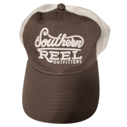 Southern Reel Outfitters Mesh Hats -fishing Sales SouthernReelOutfittersMeshHat CharcoalwithWhiteLog WhiteMeshBack